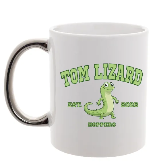 Чашка с цветной ручкой Tom Lizard Серебро фото
