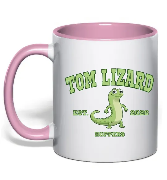 Чашка с цветной ручкой Tom Lizard Нежно розовый фото