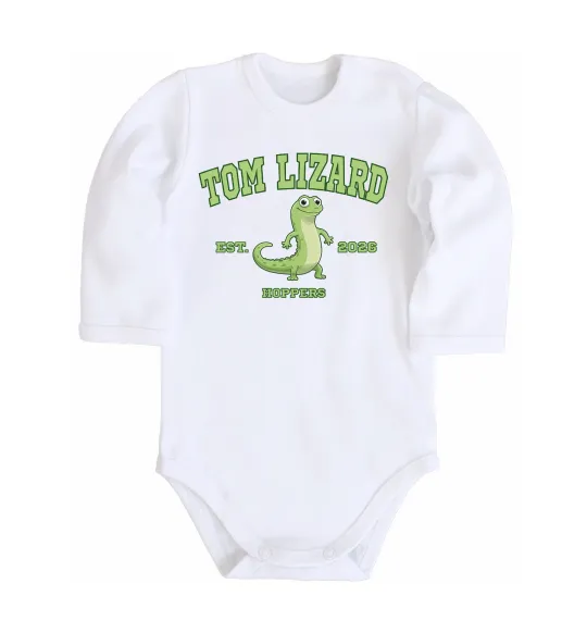Детский боди Tom Lizard Белый фото