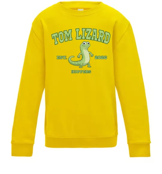 Детский Свитшот Tom Lizard Солнечно желтый фото