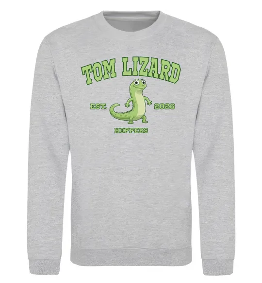Свитшот Tom Lizard Серый меланж фото