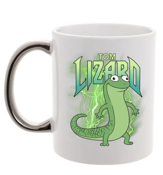 Чашка с цветной ручкой Hoppers Lizard Tom Серебро фото