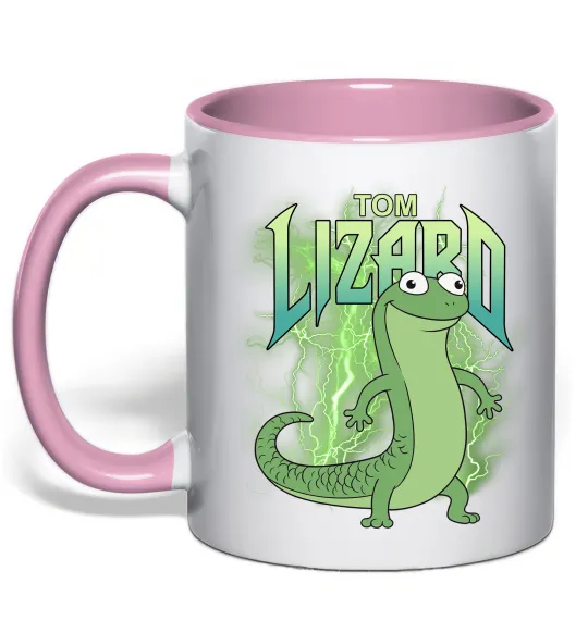 Чашка с цветной ручкой Hoppers Lizard Tom Нежно розовый фото