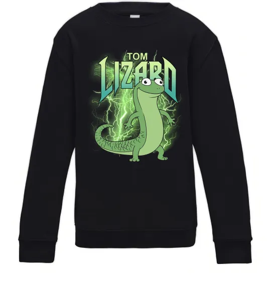 Детский Свитшот Hoppers Lizard Tom Черный фото