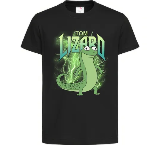 Детская футболка Hoppers Lizard Tom Черный фото