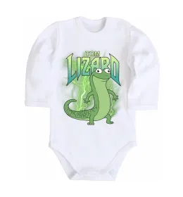 Дитячий бодік Hoppers Lizard Tom Білий фото