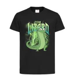 Дитяча футболка Hoppers Lizard Tom Чорний фото