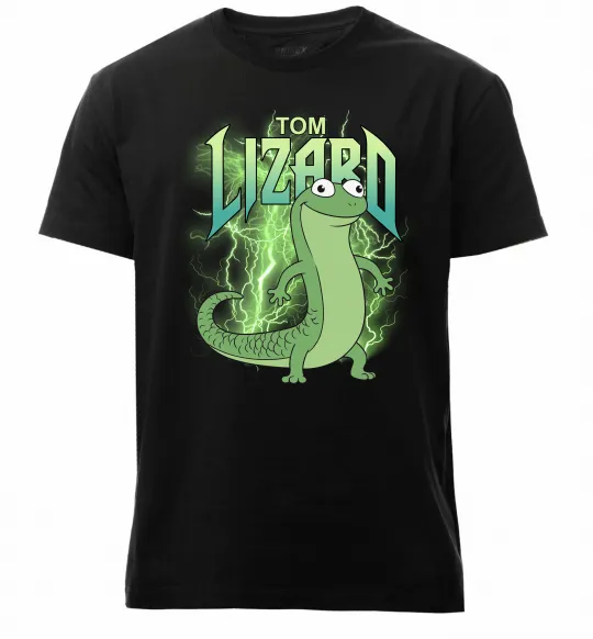 Мужская премиум футболка Hoppers Lizard Tom Черный фото