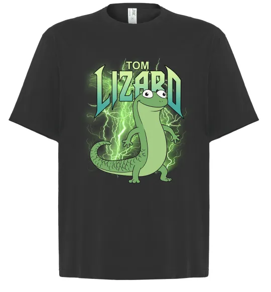 Футболка Оверсайз Hoppers Lizard Tom Черный фото