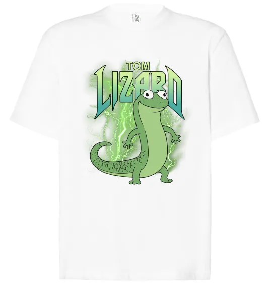 Футболка Оверсайз Hoppers Lizard Tom Белый фото