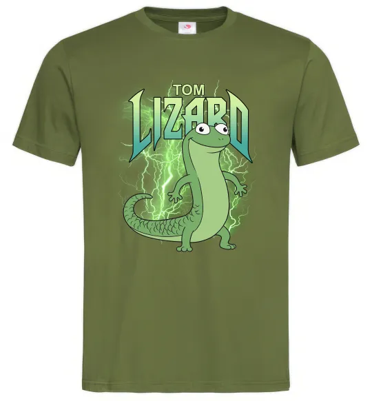 Мужская футболка Hoppers Lizard Tom Оливковый фото