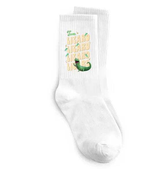 Носки Стрибунці ящірка Том Белый фото