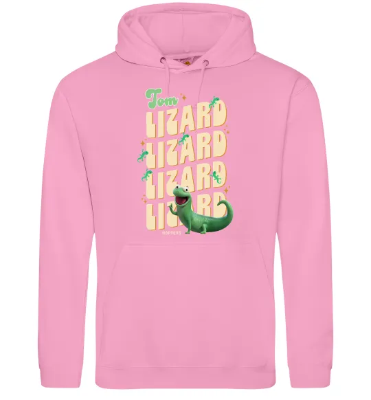 Мужская толстовка (худи) Стрибунці ящірка Том Розовый фото