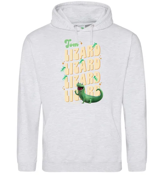 Женская толстовка (худи) Стрибунці ящірка Том Серый меланж фото