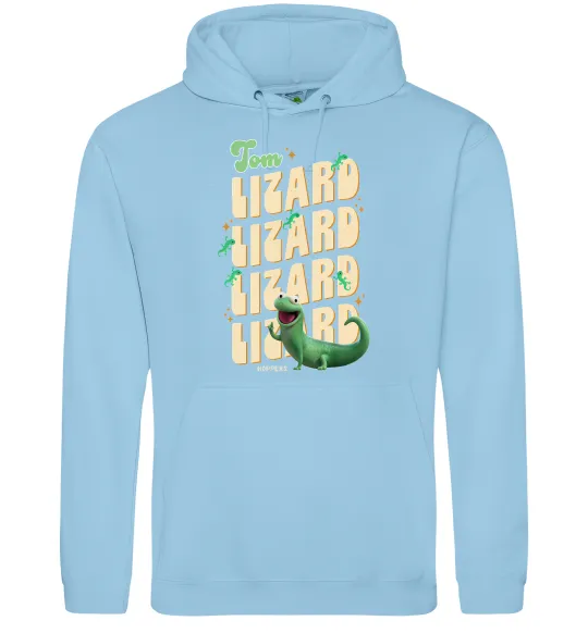 Женская толстовка (худи) Стрибунці ящірка Том Голубой фото