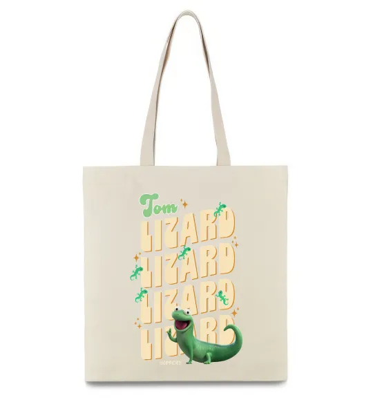 Эко-сумка Стрибунці ящірка Том Бежевый фото