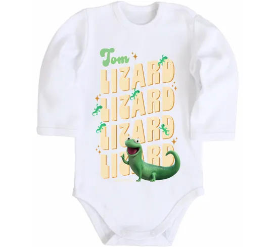 Детский боди Стрибунці ящірка Том Белый фото