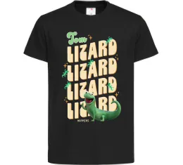 Детская футболка Стрибунці ящірка Том Черный фото