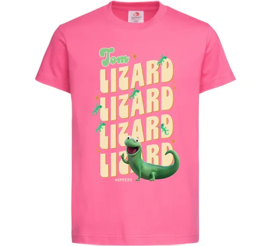 Детская футболка Стрибунці ящірка Том Ярко-розовый фото