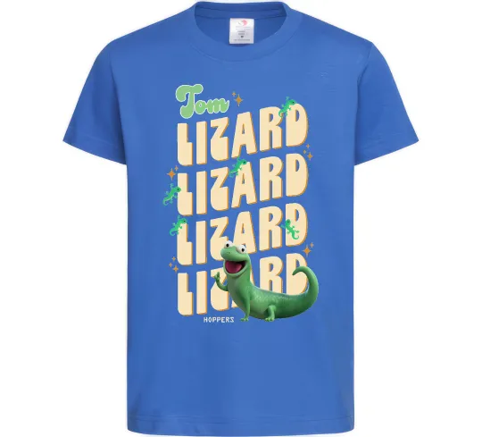 Детская футболка Стрибунці ящірка Том Ярко-синий фото
