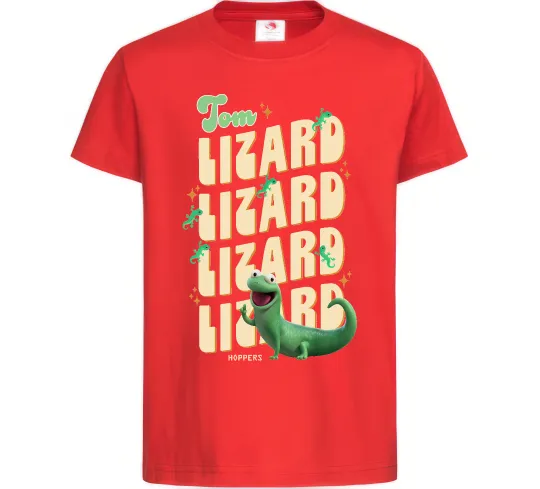 Детская футболка Стрибунці ящірка Том Красный фото