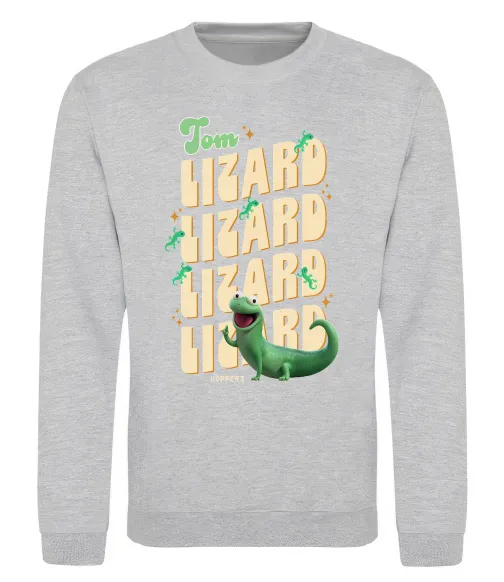 Свитшот Стрибунці ящірка Том Серый меланж фото