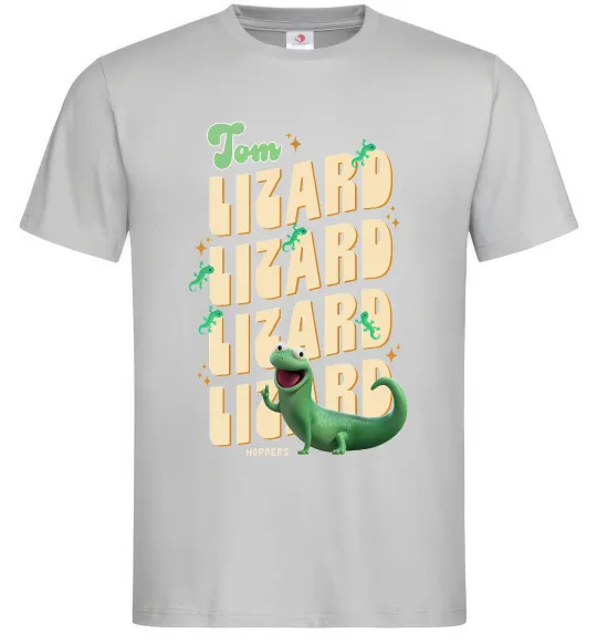 Мужская футболка Стрибунці ящірка Том Серый фото