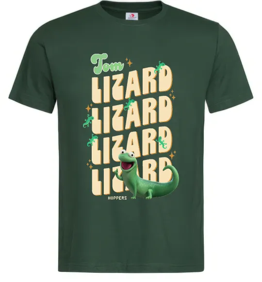 Мужская футболка Стрибунці ящірка Том Темно-зеленый фото