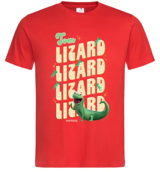 Мужская футболка Стрибунці ящірка Том Красный фото