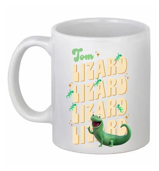 Чашка керамическая Стрибунці ящірка Том Белый фото