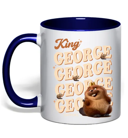 Чашка с цветной ручкой Hoppers king George Глубокий темно-синий фото