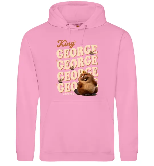 Мужская толстовка (худи) Hoppers king George Розовый фото