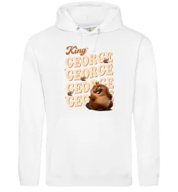 Мужская толстовка (худи) Hoppers king George Белый фото
