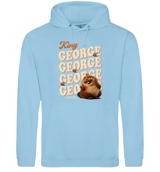 Мужская толстовка (худи) Hoppers king George Голубой фото