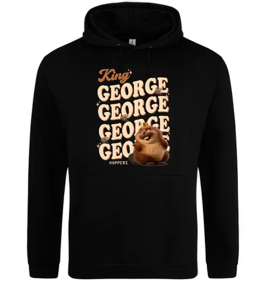 Женская толстовка (худи) Hoppers king George Черный фото