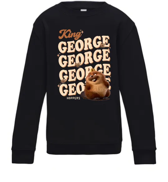 Детский Свитшот Hoppers king George Черный фото