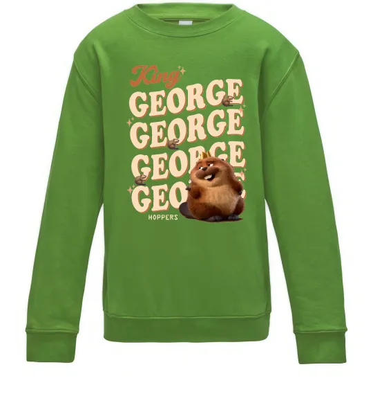 Детский Свитшот Hoppers king George Лаймовый фото
