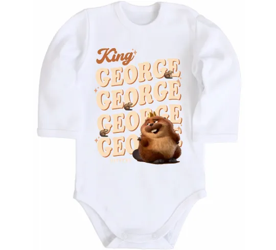 Детский боди Hoppers king George Белый фото