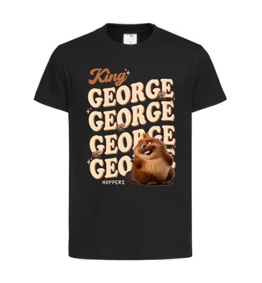 Детская футболка Hoppers king George Черный фото