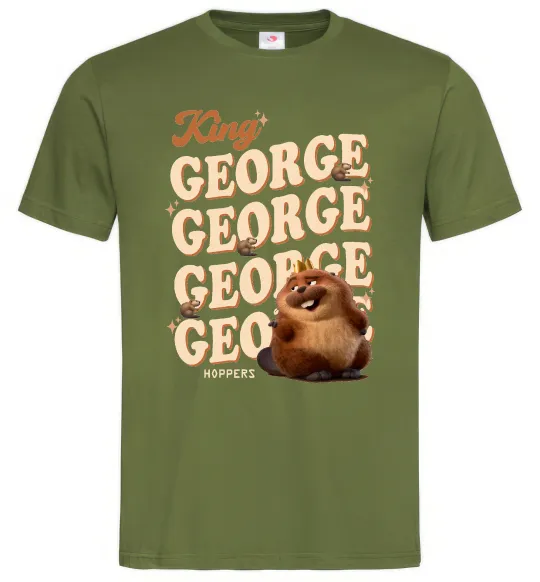 Мужская футболка Hoppers king George Оливковый фото
