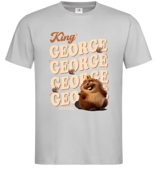 Мужская футболка Hoppers king George Серый фото