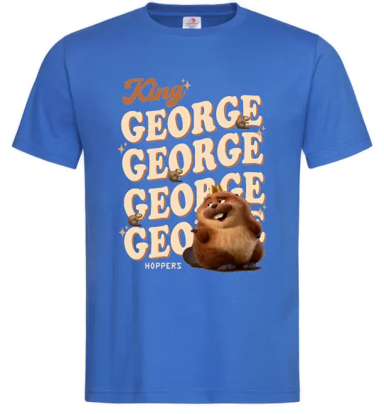 Мужская футболка Hoppers king George Ярко-синий фото