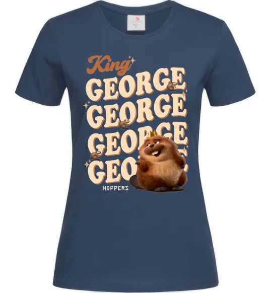Женская футболка Hoppers king George Темно-синий фото