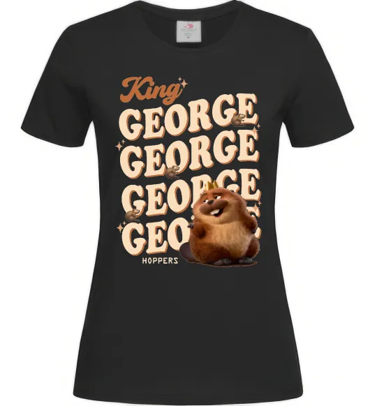Женская футболка Hoppers king George Черный фото