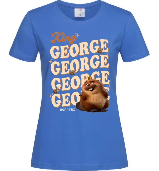 Женская футболка Hoppers king George Ярко-синий фото