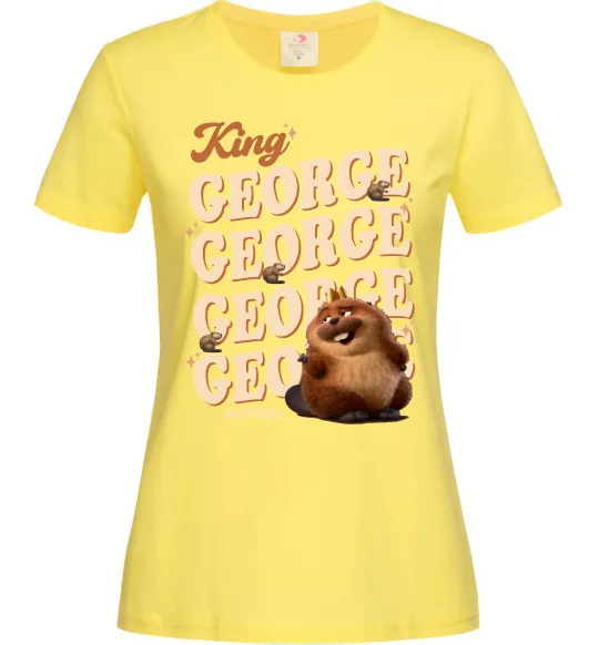 Женская футболка Hoppers king George Лимонный фото