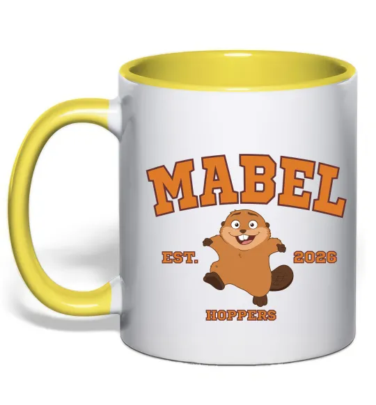 Чашка с цветной ручкой Mabel Hoppers Лимонный фото
