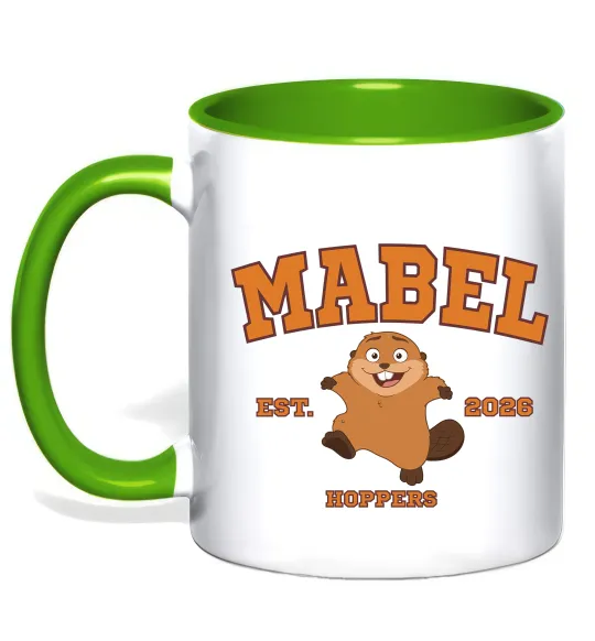Чашка с цветной ручкой Mabel Hoppers Лаймовый фото