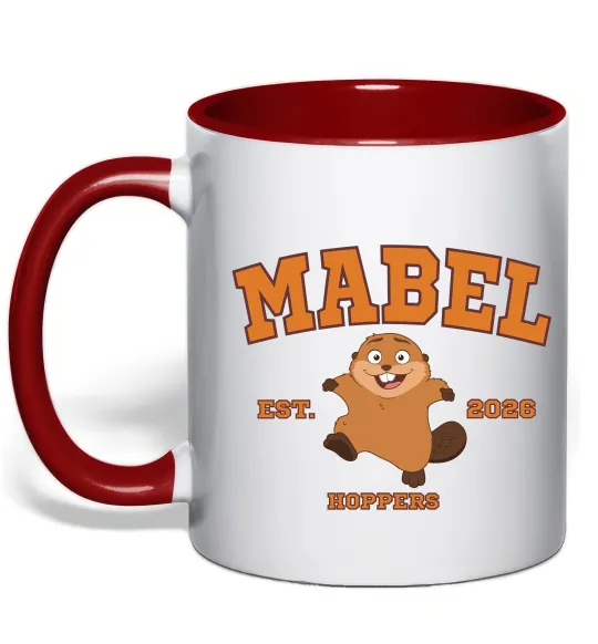 Чашка с цветной ручкой Mabel Hoppers Красный фото
