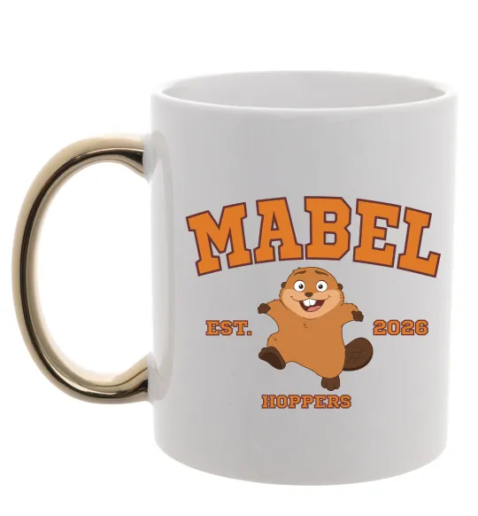 Чашка с цветной ручкой Mabel Hoppers Золото фото